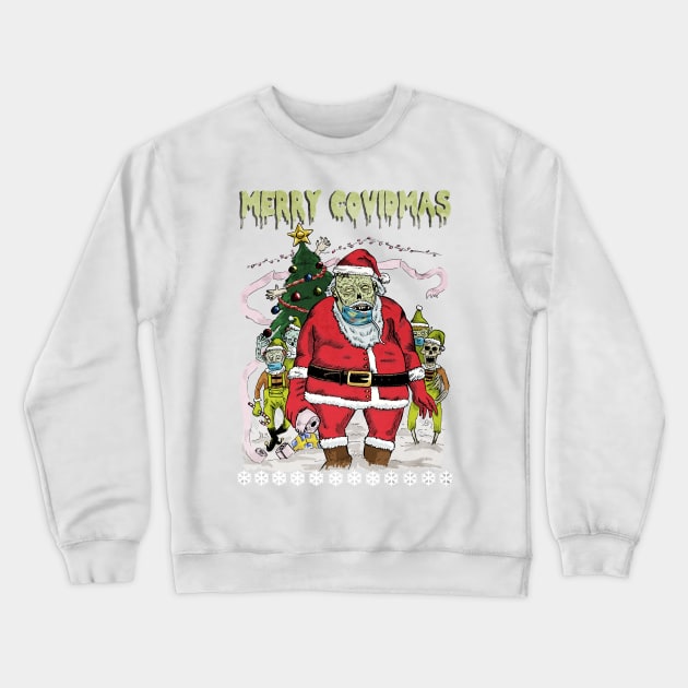 merry covidmas again Crewneck Sweatshirt by donramos